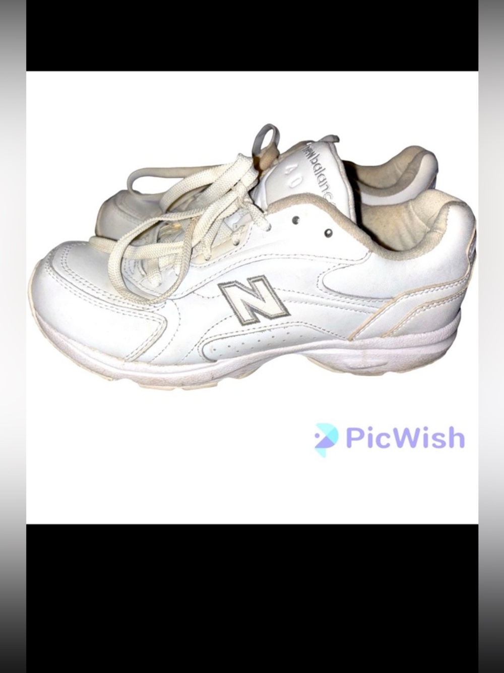 Women's New Balance 400 Athletic Walking Cycling Shoes White Leather Sz:…